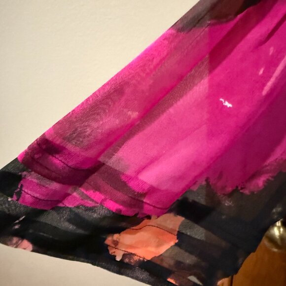 Diane von Furstenberg Layla Silk Printed Dress Color: dancing explosion Size: 12 - Picture 6 of 9